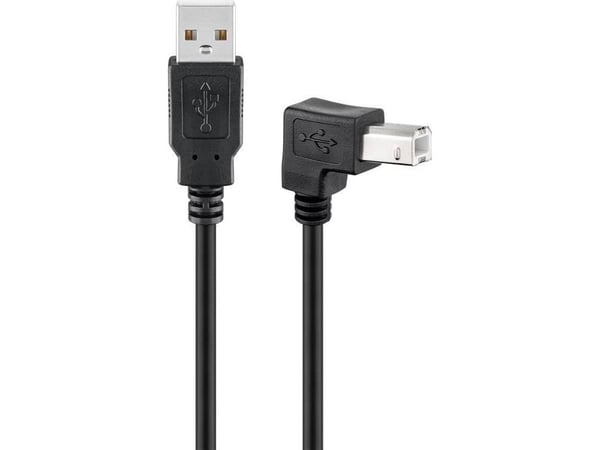 Goobay 5m USB 2.0 A/B, 5 m, USB A, USB 2.0, Hankjønn/hankjønn, 0,48 Gbit/s, Sort