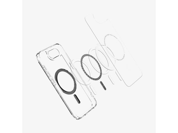 Spigen Ultra Hybrid (MagFit), deksel, Apple, iPhone 16e, 15,5 cm (6,1"), Kulfiber, gjennomsiktig
