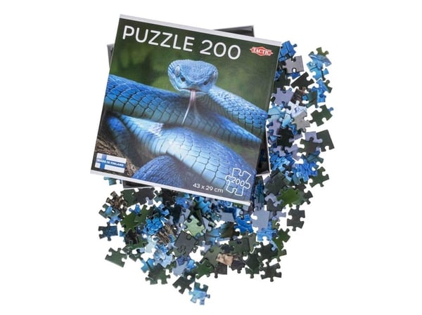 Tactic Puzzle Lovers Blue Viper 200 stk puslespill, 200 stk, Dyr