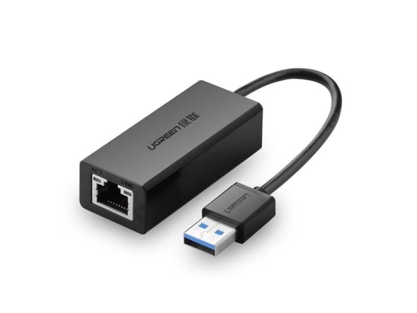 Ugreen 20256, Koblet med ledninger (ikke trådløs), USB, Ethernet, 1000 Mbit/s, Svart