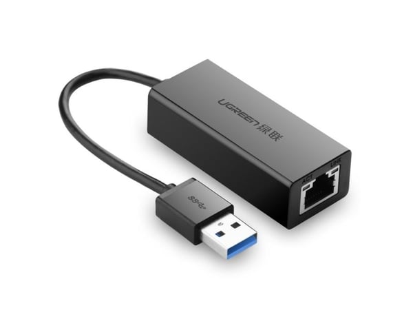 Ugreen 20256, langallinen, USB, Ethernet, 1000 Mbit/s, musta