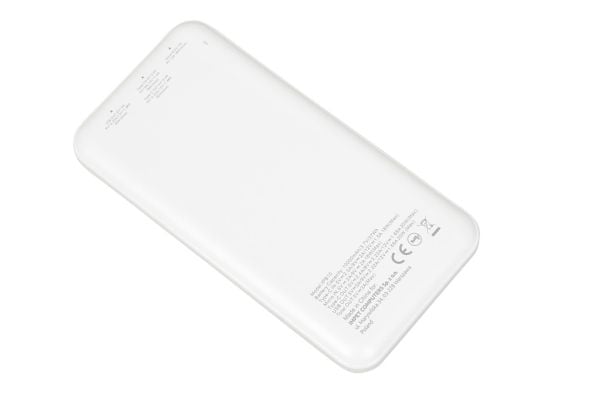 iBOX PB10 - Strømbank - 10000 mAh - 20 watt - 3 A - PD 3.0, QC 3.0 - 2 utgangskontakter (USB, USB-C) - på kabel: USB-C - hvit