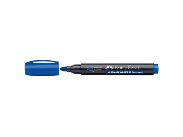 Faber-Castell vattenfast märkpenna rund spets blå