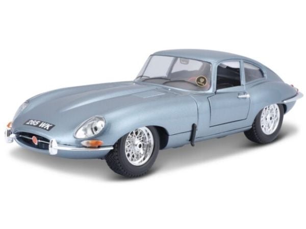 BBURAGO Jaguar E Coupe 1961 1:18 blau, Montert på forhånd, 1:18, Jaguar E Coupe 1961 1:18, Alle kjønn, Metall, Plast, 3 år