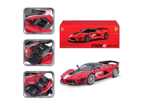 BBURAGO Ferrari Signature - Ferrari FXX-K EVO #54, Superbil, Montert på forhånd, 1:18, Ferrari FXX-K EVO, Alle kjønn, Metall, Plast