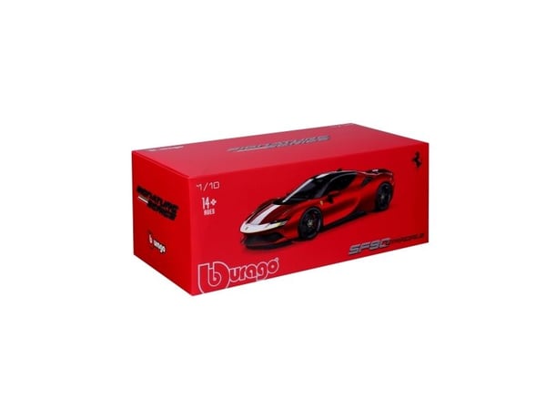 BBURAGO Ferrari Signature, Superbil, Montert på forhånd, 1:18, Ferrari Signature – SF90, Alle kjønn, Metall, Plast