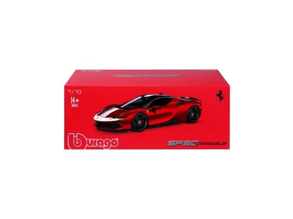 BBURAGO Ferrari Signature, Superbil, Montert på forhånd, 1:18, Ferrari Signature – SF90, Alle kjønn, Metall, Plast