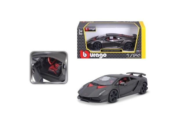 BBURAGO Lamborghini Sesto Elemento (RC), Förmonterad, Modellsuperbil, 1:24, Lamborghini Sesto Elemento, Grå