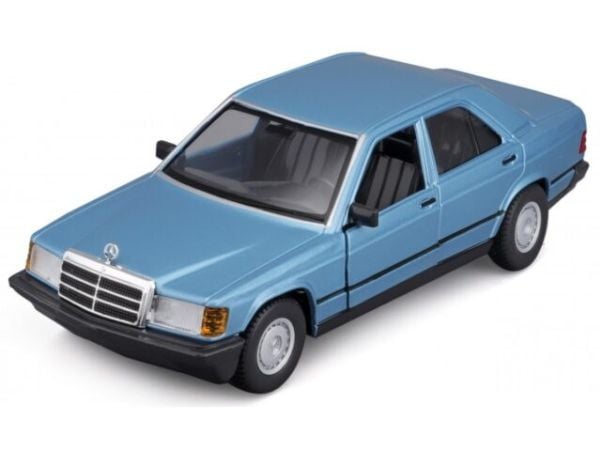 BBURAGO Mercedes Benz 190E 1987, Bybil, Montert på forhånd, 1:24, Mercedes Benz 190E, Alle kjønn, Metall, Plast