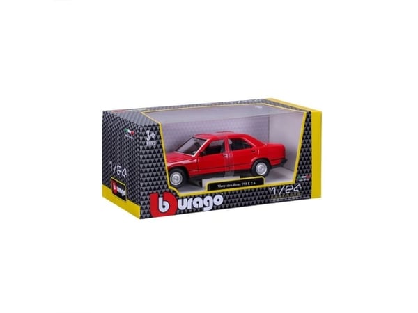 BBURAGO Mercedes Benz 190E 1987, Bybil, Montert på forhånd, 1:24, Mercedes Benz 190E 1987, Alle kjønn, Metall, Plast