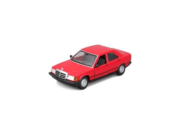 BBURAGO Mercedes Benz 190E 1987, Bybil, Montert på forhånd, 1:24, Mercedes Benz 190E 1987, Alle kjønn, Metall, Plast