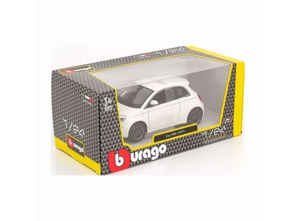BBURAGO Fiat 500e 1:24, Bybil, Montert på forhånd, 1:24, Fiat 500e, Alle kjønn, Metall, Plast