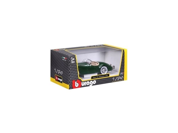 BBURAGO Jaguar Xk 120 Cabrio 1948, Roadster model, Formonterede, 1:24, Jaguar Xk 120 Cabrio, dark green - Land vehicle model