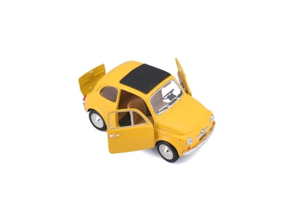 BBURAGO Fiat 500 F 1965, Klassisk bil, Montert på forhånd, 1:24, Fiat 500F del 1965, Alle kjønn, Metall, Plast