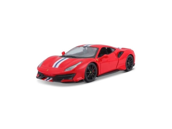 BBURAGO Ferrari 488 Pista, Superbil, Montert på forhånd, 1:24, Ferrari 488 Pista, Alle kjønn, Metall, Plast