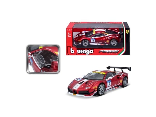 Bburago Model Car 18-26308 Ferrari 488 Challenge (Formula Racing) 1:24