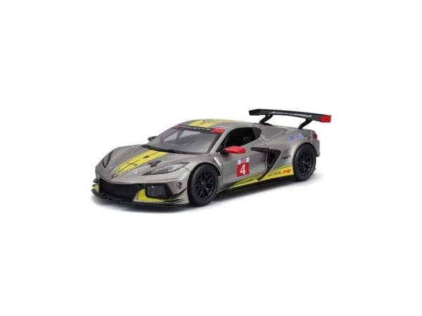 BBURAGO Chevrolet Corvette C8R, Superbil, Montert på forhånd, 1:24, Chevrolet Corvette C8R #4, Alle kjønn, Metall, Plast