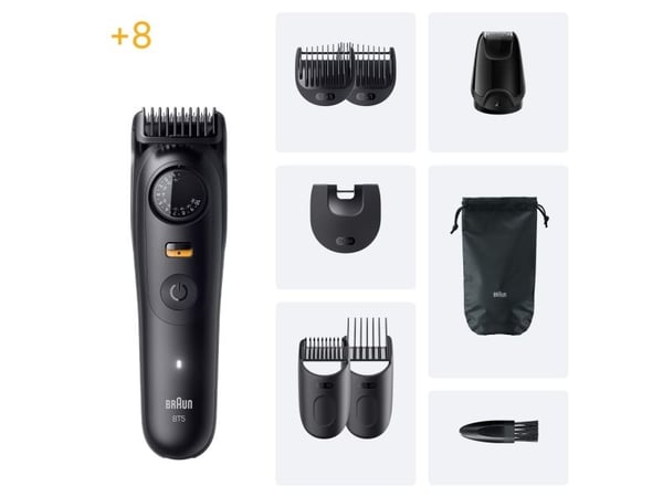 Braun BeardTrimmer 5 BT5560, Vaskbar, Batteri, Sort