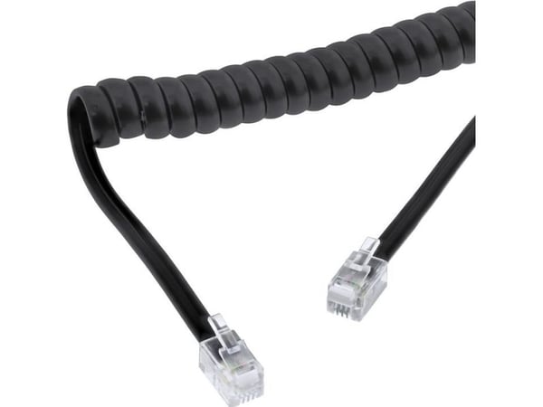 Helos 115303, 1,5 m, RJ11, RJ11, Sort, Hankjønn, Hankjønn