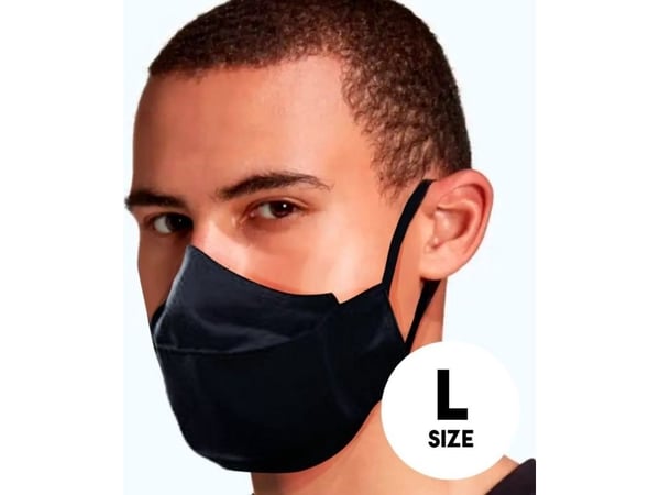Mocco Textile to-lags gjenbrukbare masker str. L - svart