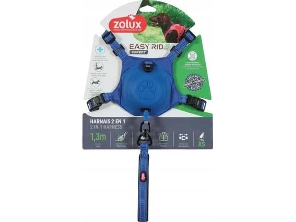 Zolux Easyride XS sele med automatisk bånd blå