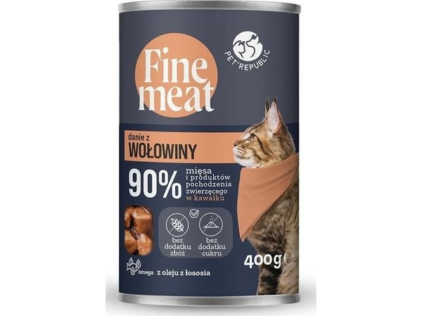 Pet Republic fin kjøttmat til katt, biff 400 g