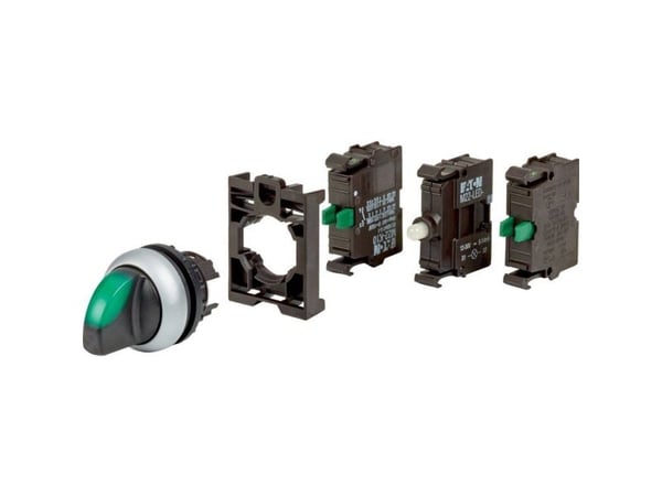 Eaton 110925 M22-WRLK3-G-2K10LED-BVP Valintakytkin Eturengas muovi Kiinnityslaite Vihreä 1 kpl