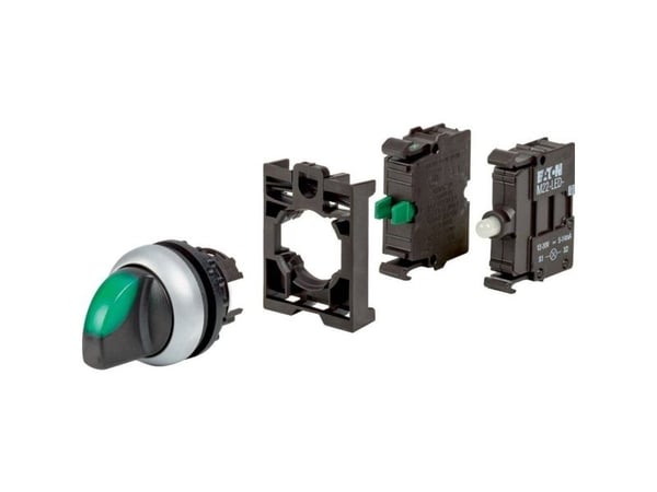 Eaton 110924 M22-WRLK-G-K10LED-BVP Valintakytkin Eturengas muovi Kiinnityslaite Vihreä 1 kpl