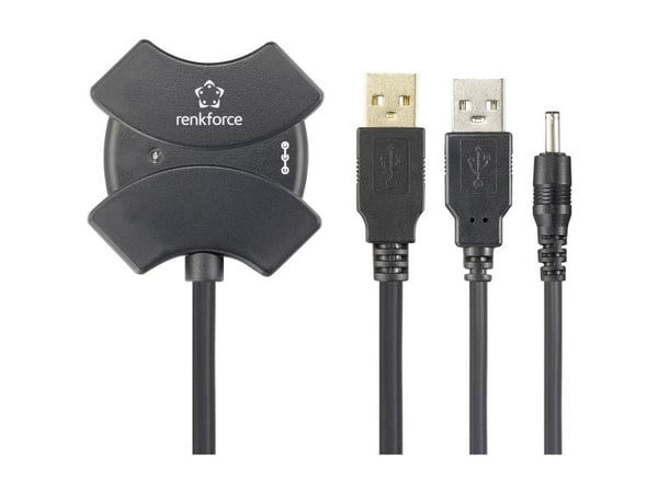 Renkforce RF-6270930, 10 m, USB A, 4 x USB A, USB 2.0, Svart