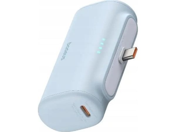 Baseus P10068306313-00, 5000 mAh, Lyseblå
