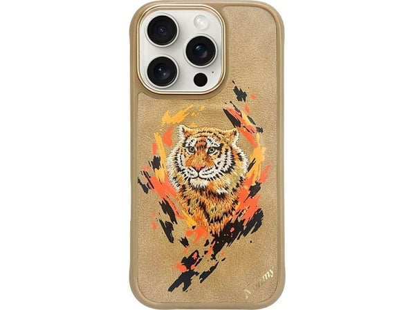 Nimmy tiger MagSafe mobilskal iPhone 16 Pro ljusbrun