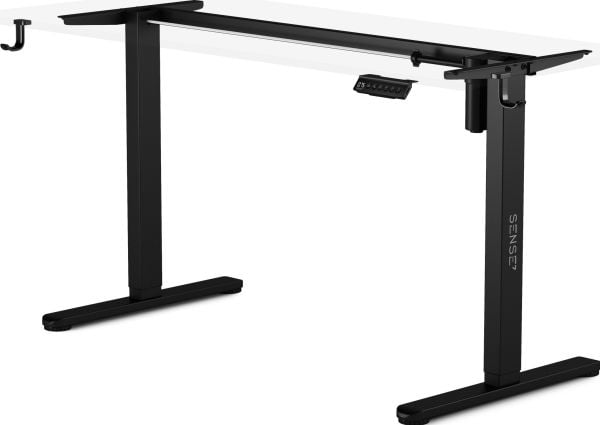Skrivebordsramme SENSE7 Electric, svart, uten topplate