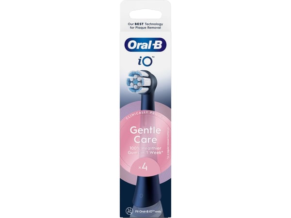 Oral-B iO GentleCare utbytbara tandborsthuvuden (vuxen) 4 st svart