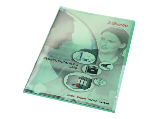 Leitz Premium - L-formet mappe - for A4 (210 x 297 mm) - kapasitet: 40 ark - transparent grønn