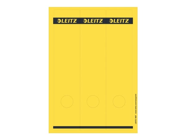 Leitz - Hevearmetikett - gul (en pakke 75) - for P/N: 10720000, 10730000, 10805015, 10805045, 10805055, 10805075, 10805085, 10920000