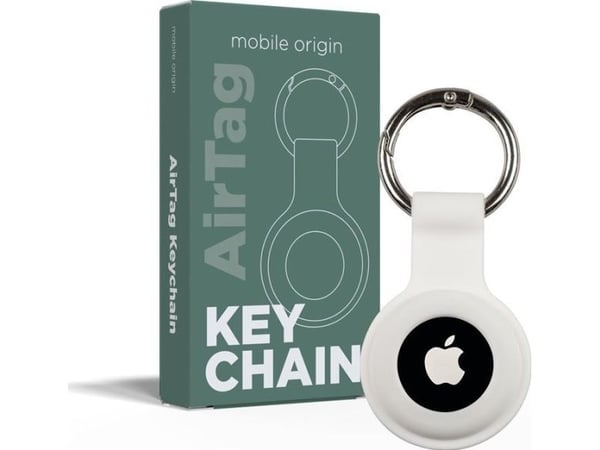 Mobile Origin AirTag nøkkelring, hvit
