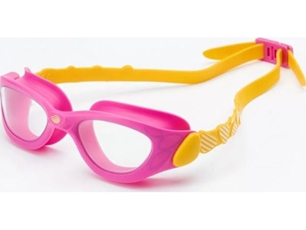 AquaWave barnebadelinser/ svømmebriller SHELLY KIDS pink/gul/transparent