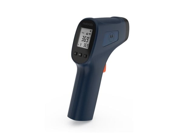 Motorola TE-93, Fjernmålingstermometer, Blå, Panne, Knapper, °C, °F, Kroppstemperatur