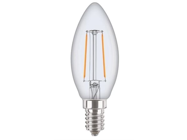 LED-pære standard B35, hvit, E14, 4,9 W, 470 lm