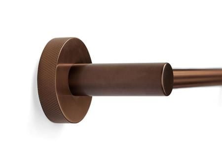 BLUE LABEL Enkelt håndklædestang i længde 60 cm - børstet bronze