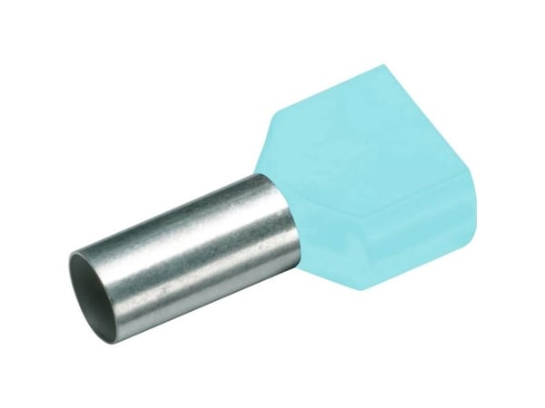 Cimco 187701 Kaksoiskaapelikengät 0,34 mm² Osittain eristetty turkoosi 100 kpl