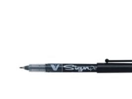 Fiberpenna, Pilot V-Sign, 0,6 mm, svart, förpackning om 12 st