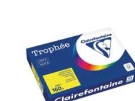 Farvet papir trophée, a4, 160g, solgul 1029, pakke a 250 ark