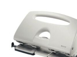 Hulapparat Leitz 5132 grå 4-huls m/skinne t/40ark