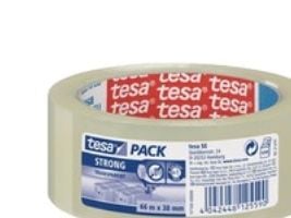 Pakketape Tesa 57165 transparent PP 38mm x 66m (stk.)