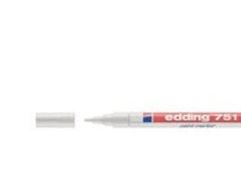 Paintmarkere, Edding® 751, rund, 1-2 mm, hvid, pakke med 10 stk