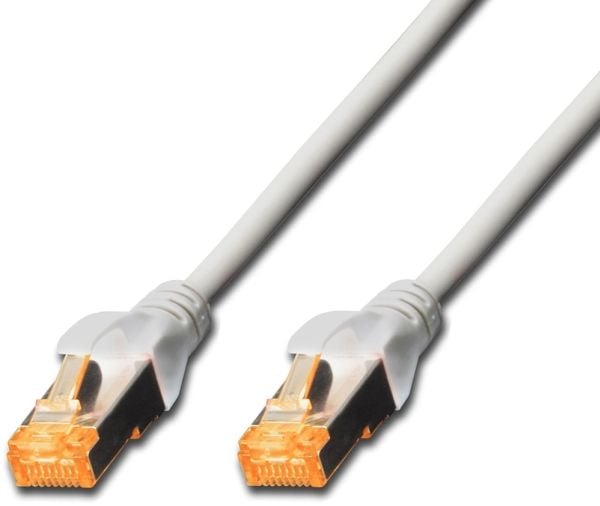 DIGITUS - Patchkabel - RJ-45 (han) til RJ-45 (han) - 25 m - S/FTP - CAT 6a - booted, halogenfri, knastfri - grå