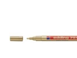Paintmarker, Edding 751, 1-2 mm, guld, pakke a 10 stk