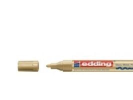 Färgmarker, Edding 750, 2–4 mm, guld, förpackning med 10 st