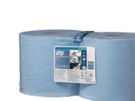 Aftørringspapir Tork W1/W2 Plus kombi 2-lag blå - (2 ruller pr. karton)